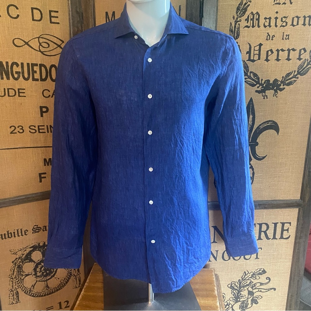 Burdi Linen Shirt, Made in Italy, 16.5-42